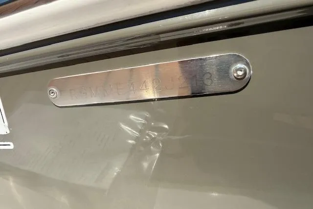 Slide: The Image of 2013 Regal 2500 Bowrider boat identification plate with engraved serial number. - 34