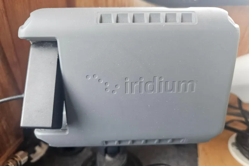 Slide: The Image of Iridium satellite phone dock on 1998 Nordic Tug 32 boat. - 44
