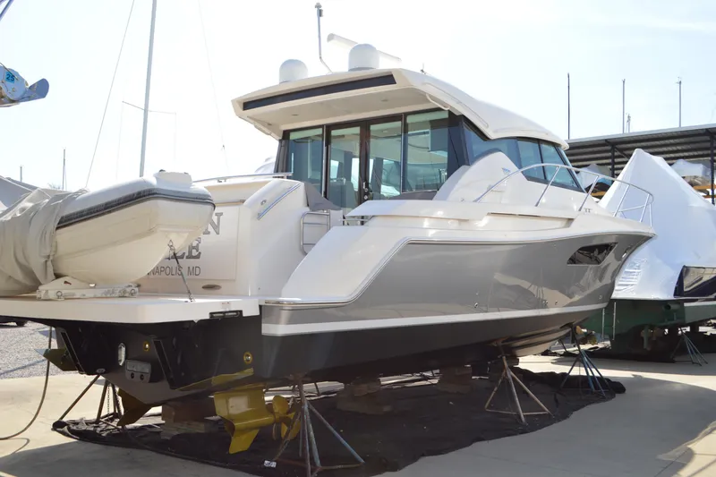 Slide: The Image of 2017 Tiara Yachts C44 Coupe on display, featuring sleek design and modern amenities. - 3