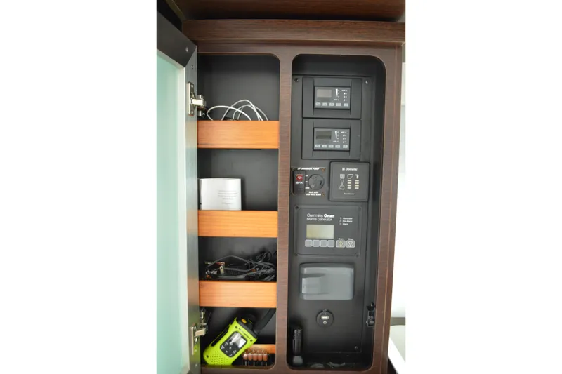 Slide: The Image of Electrical control panel of Tiara Yachts C44 Coupe 2017. - 38