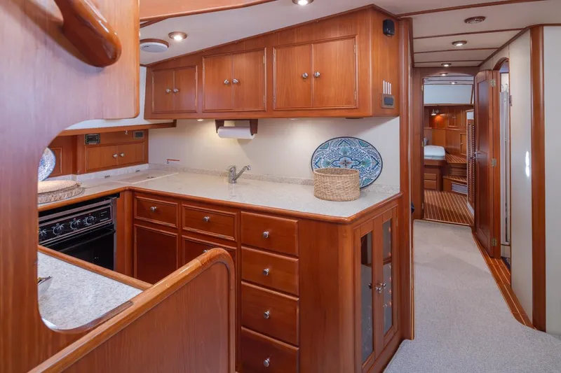 Slide: The Image of 2003 Grand Banks 54 Eastbay SX yacht interior kitchen view. - 30