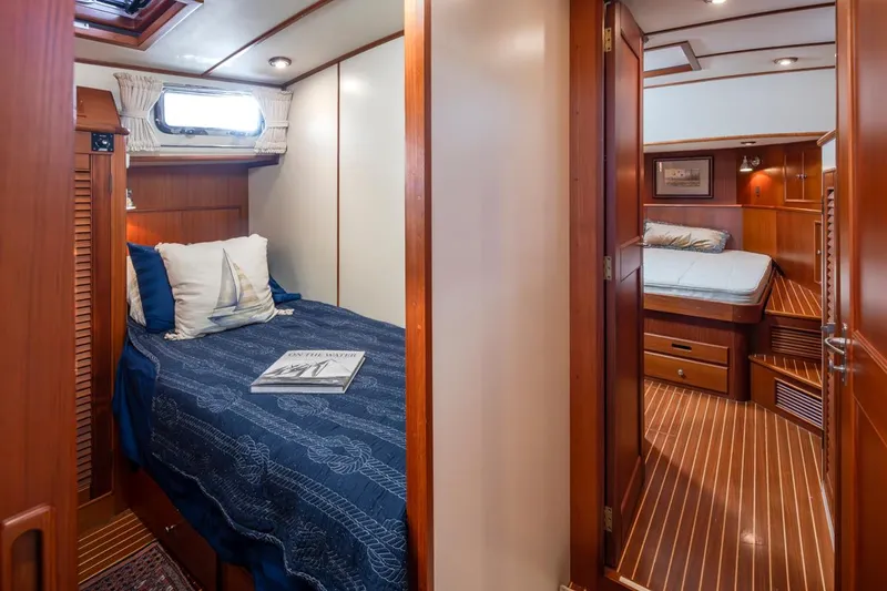 Slide: The Image of Interior of 2003 Grand Banks 54 Eastbay SX yacht featuring two bedrooms. - 31