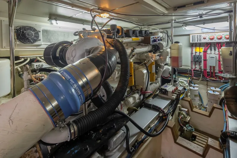 Slide: The Image of Engine room of 2003 Grand Banks 54 Eastbay SX. - 44