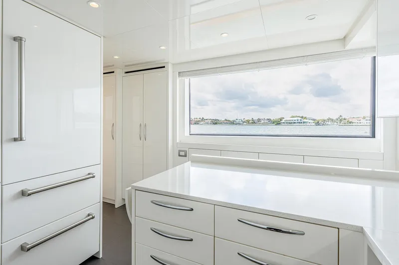 Slide: The Image of Modern kitchen interior on 2017 Sanlorenzo SD112 yacht with ocean view. - 40
