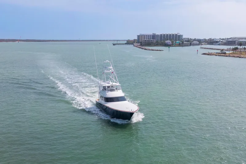 Slide: The Image of 2011 Viking 70 Convertible yacht navigation display with radar and GPS systems. - 53