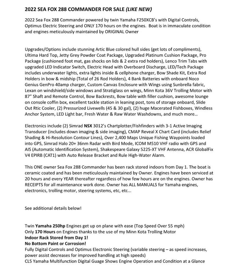 Slide: The Image of Sea Fox 288 Commander 2022 - 50