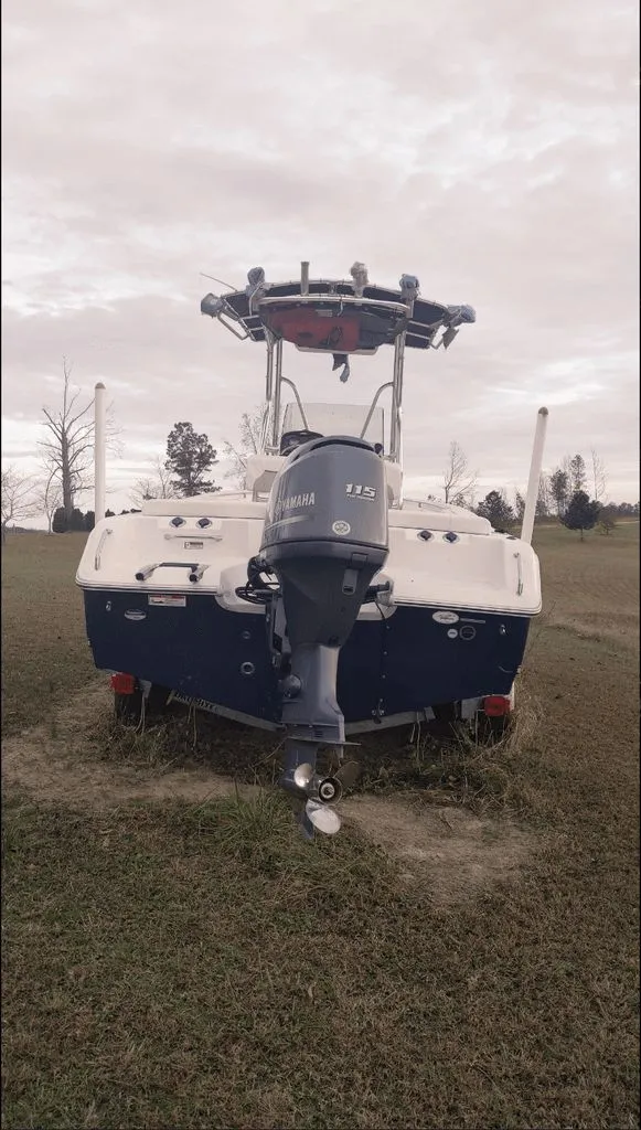 Slide: The Image of 2013 Sea Hunt Ultra 196 boat with Yamaha engine. - 2