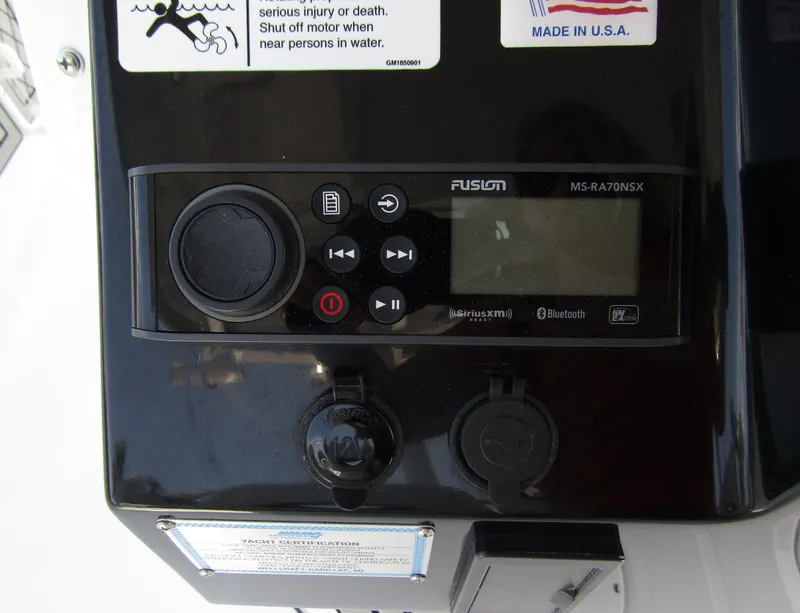 Slide: The Image of Fusion MS-RA70NSX marine stereo system on 2024 Wellcraft 352 Fisherman boat. - 24