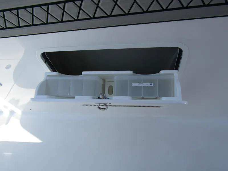 Slide: The Image of Storage compartment on the 2024 Wellcraft 352 Fisherman boat. - 29
