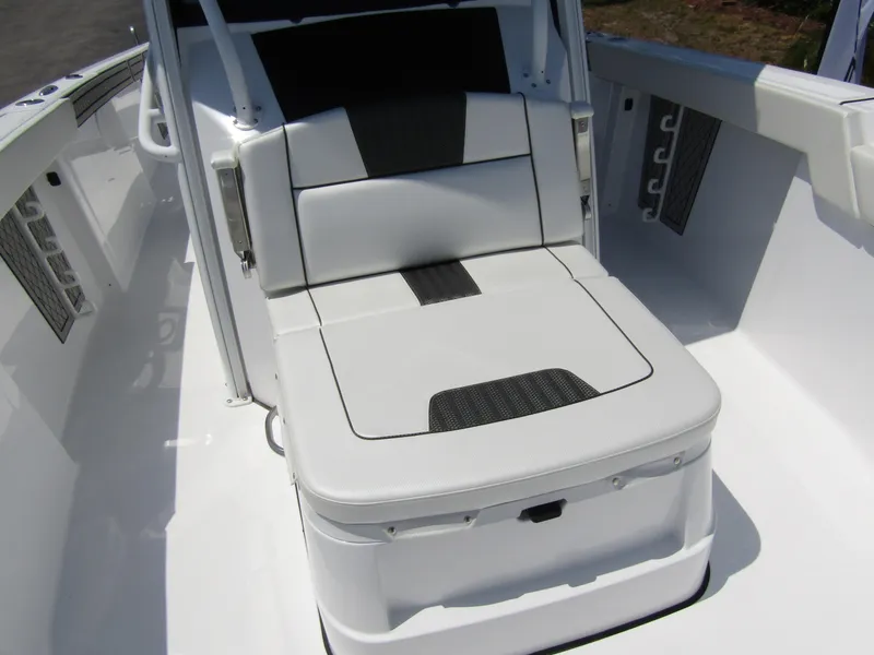 Slide: The Image of 2024 Wellcraft 352 Fisherman boat interior seating area. - 11