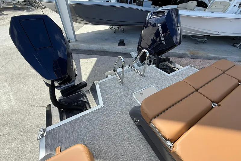 Slide: The Image of 2026 Bennington QX 30 QXSBA X2 Wide Beam with Mercury outboard engines. - 5