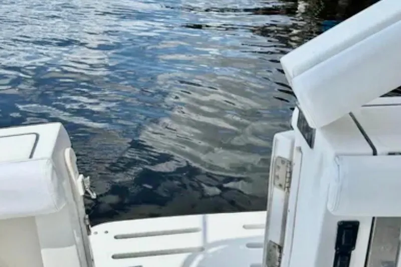 Slide: The Image of 2000 Tiara 37 Open boat deck with water view. - 84