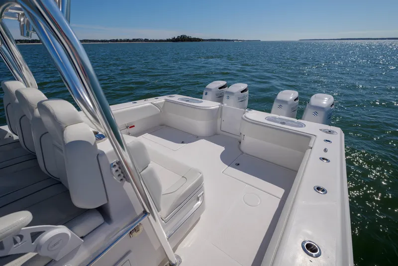 Slide: The Image of SeaHunter 38 Reel Escape- Cockpit Seating - 35