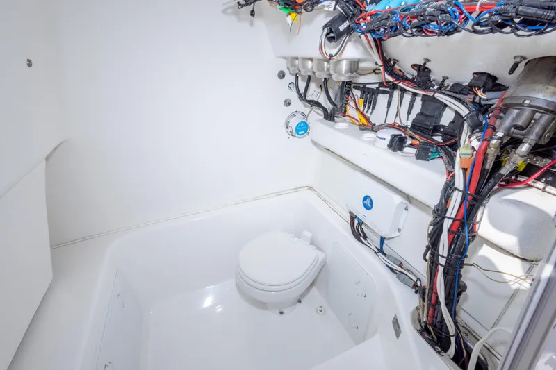 Slide: The Image of 2024 Cape Horn 24 XS boat interior wiring and plumbing setup. - 40