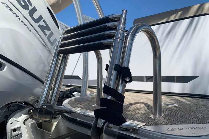 Slide: The Image of 2024 Silver Wave 2210CLS boat with Suzuki outboard motor and stainless steel ladder. - 20