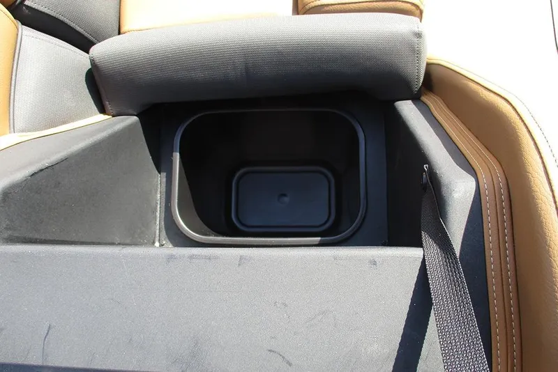 Slide: The Image of Interior storage compartment of 2026 Bentley Pontoons Elite 253 Swingback Tritoon. - 16