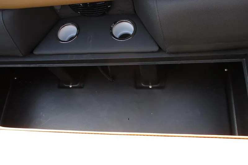 Slide: The Image of Interior storage compartment of 2026 Bentley Pontoons Elite 253 Swingback Tritoon. - 19