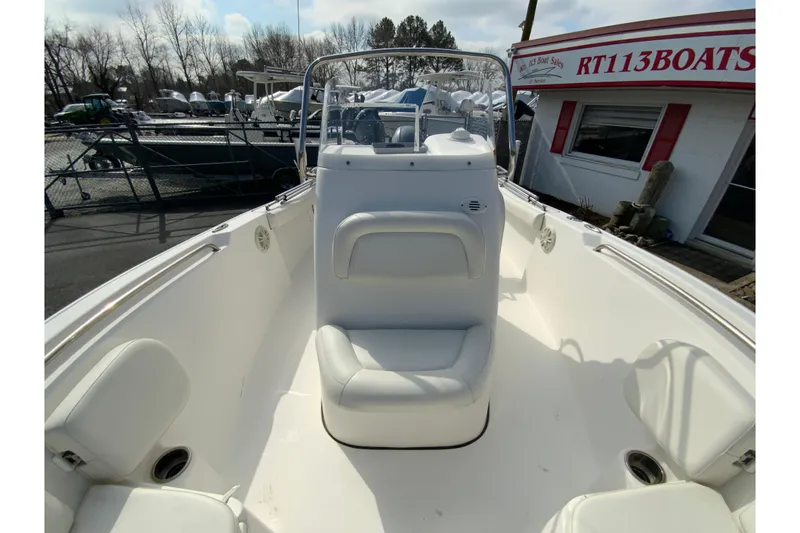 Slide: The Image of 2017 Tidewater 198 CC Adventure boat interior with seating, located at RT113BOATS dealership. - 22
