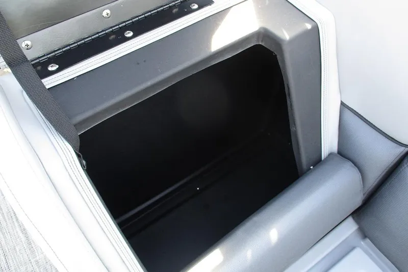 Slide: The Image of Storage compartment in 2026 Bentley Pontoons Legacy 243 DL Navigator boat. - 23