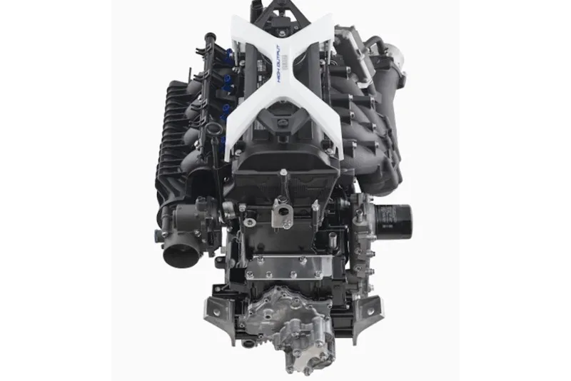 Slide: The Image of 2026 Yamaha Boats 252XE engine, showcasing advanced marine engineering and design. - 49
