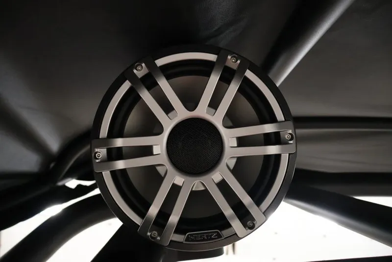 Slide: The Image of Speaker system on 2026 Yamaha Boats 255XE, showcasing sleek design and advanced audio technology. - 58