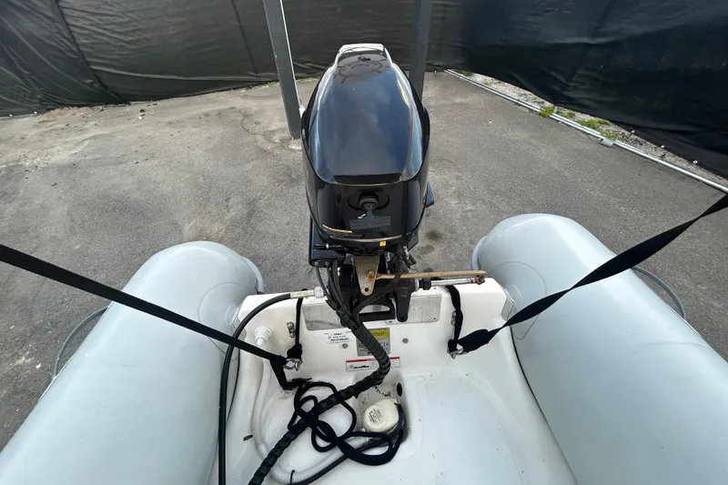 Slide: The Image of 2021 AB Inflatables Mares 10 VSX boat with outboard motor, viewed from above. - 20
