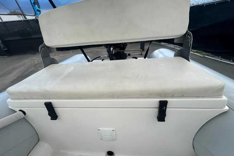 Slide: The Image of 2021 AB Inflatables Mares 10 VSX boat seat and storage compartment. - 23