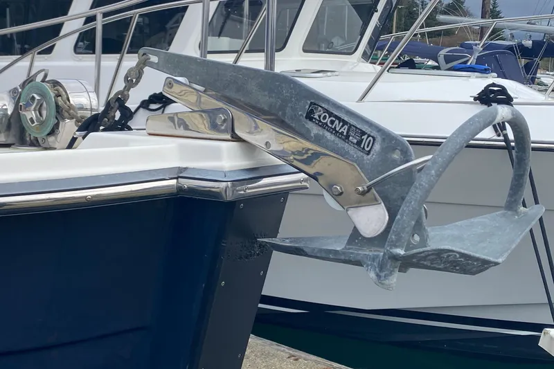 Slide: The Image of 2010 Ranger Tugs R-29 boat with Rocna anchor at the bow. - 4