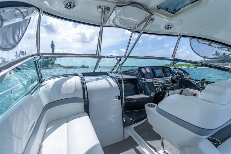 Slide: The Image of Interior view of 2022 Formula 40 Performance Cruiser with ocean backdrop. - 18