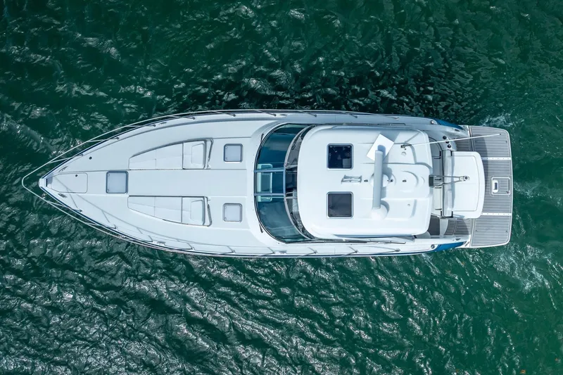 Slide: The Image of Aerial view of 2022 Formula 40 Performance Cruiser on open water. - 6