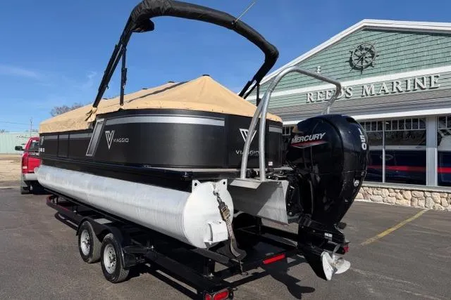 Slide: The Image of 2022 Viaggio Lago 22U pontoon boat with Mercury engine at Reed's Marine. - 32