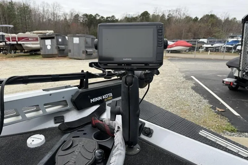 Slide: The Image of 2017 Ranger RT188 boat with Garmin fishfinder and Minn Kota Ultrex trolling motor. - 6