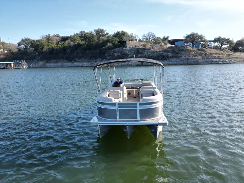 Slide: The Image of Harris FloteBote 250CR 2021 on a tranquil lake. - 21