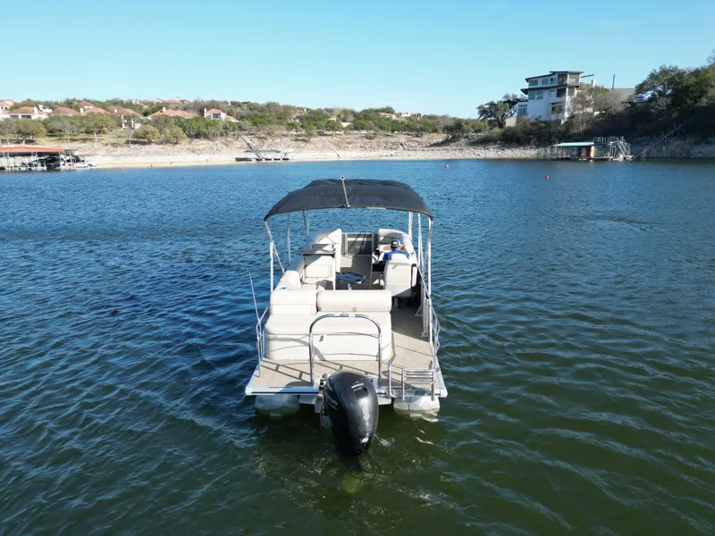 Slide: The Image of Harris FloteBote 250CR 2021 on a tranquil lake. - 23