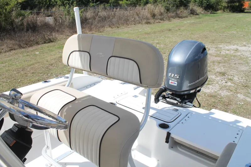 Slide: The Image of 2016 Sea Fox 186 Commander boat with Yamaha 115 engine, featuring dual seating. - 9
