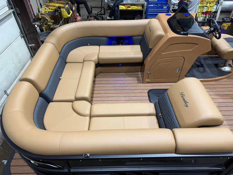 Slide: The Image of Bentley Pontoons Elite 223 Admiral Quad Lounge Tritoon 2026 - 2