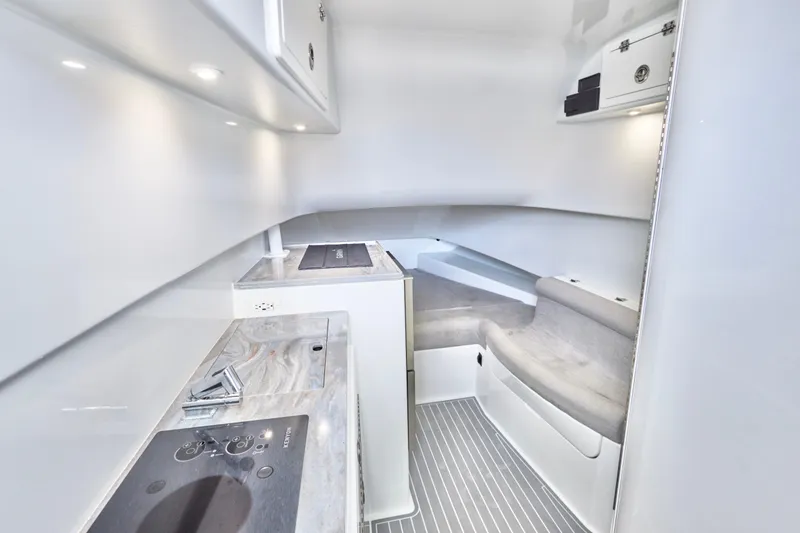 Slide: The Image of Luxurious interior of 2022 Contender 44 Fisharound boat with modern amenities. - 17