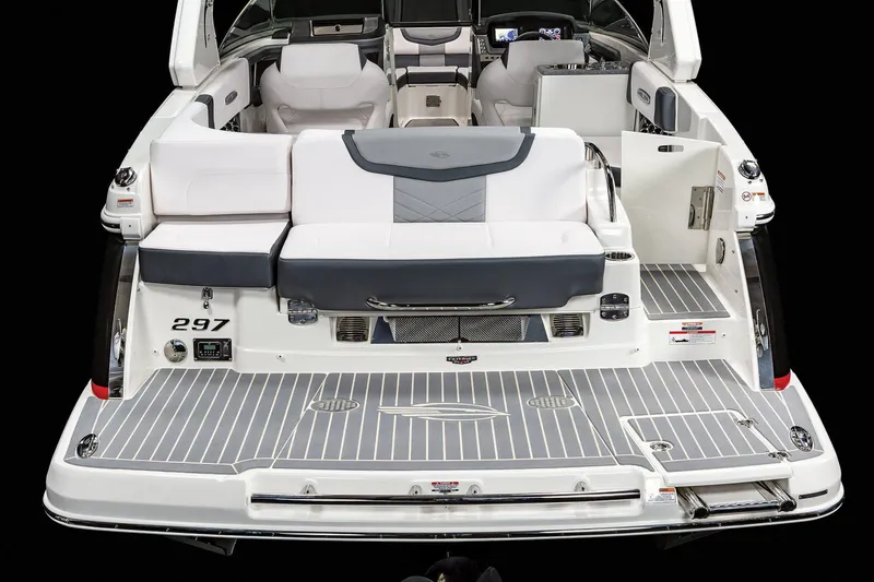 Slide: The Image of Manufacturer Provided Image: 2021 Chaparral 307 SSX boat interior with spacious seating and modern design. - 42