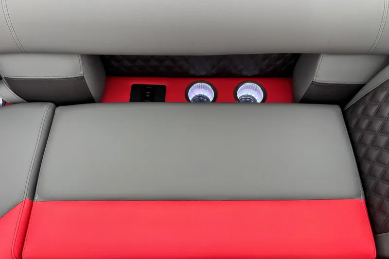 Slide: The Image of Luxurious seating with cup holders in 2026 Berkshire 25SB2 STS boat. - 10