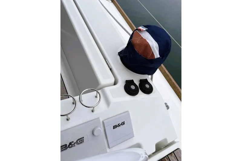 Slide: The Image of Cockpit detail of 2018 Beneteau Oceanis 45 sailboat with B&G equipment. - 24