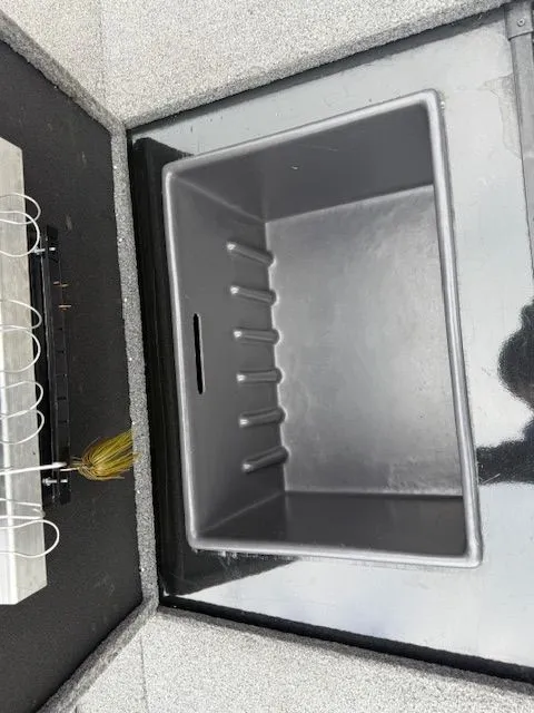 Slide: The Image of Interior view of a Ranger RT178 boat storage compartment, 2023 model. - 14