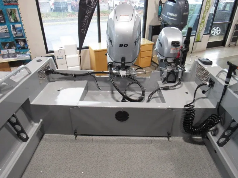 Slide: The Image of Interior view of 2026 Hewescraft 180 Sportsman with Honda engines. - 11