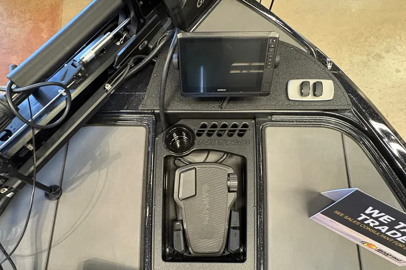 Slide: The Image of 2026 Nitro Z19 XL boat dashboard with Garmin electronics and control panel. - 15