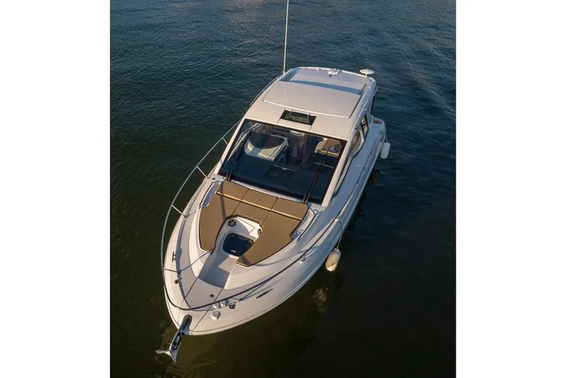 Slide: The Image of Manufacturer Provided Image: 2021 Sea Ray Sundancer 350 Coupe on water, aerial view. - 12