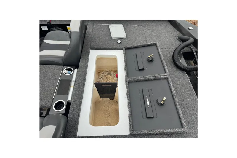 Slide: The Image of 2021 Vexus AVX 1880 boat interior with storage compartments and seating. - 10