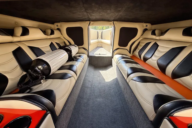 Slide: The Image of Interior of 2012 DCB 28 Extreme boat with stylish seating and modern design. - 23