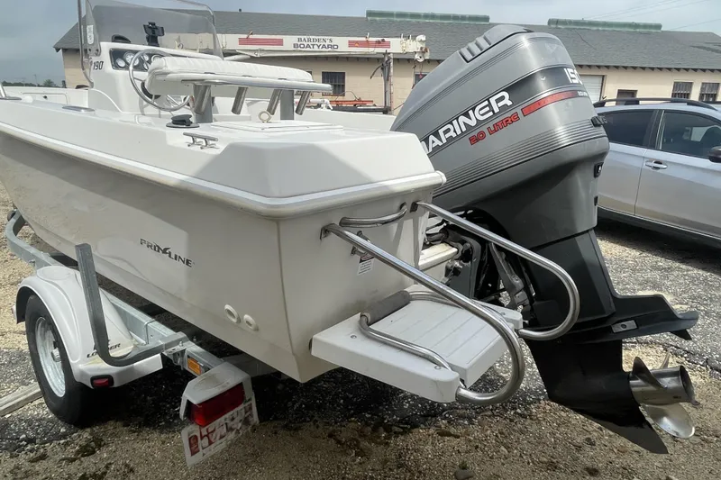 Slide: The Image of 1996 PROLINE 19 boat with Mariner 150 outboard motor at Barden's Boatyard. - 7