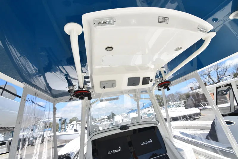 Slide: The Image of Interior view of 2018 Regulator 34SS with Garmin equipment. - 15