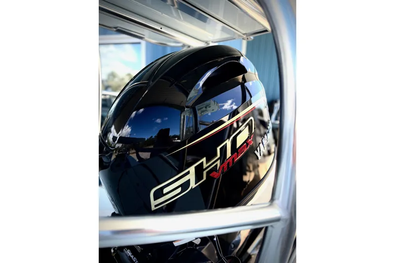 Slide: The Image of 2026 Chittum Skiffs 18 Islamorada with sleek black Yamaha SHO VMAX engine. - 9