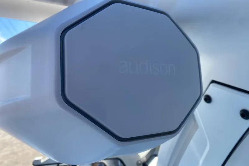 Slide: The Image of Close-up of Audison speaker on 2024 Tigé Z3 boat. - 11